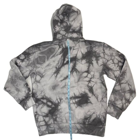 Adidas Hoodie Sweatshirt Mens Sz Large All Szn Fleece Washed Gray Tie Dye Pocket - Picture 14 of 15